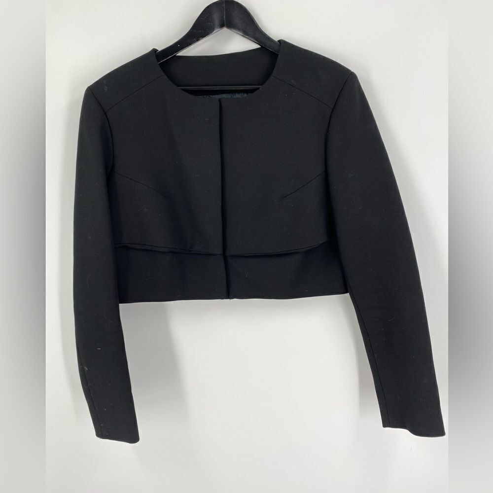 Paper London Women’s Cropped Black Blazer Jacket size 14